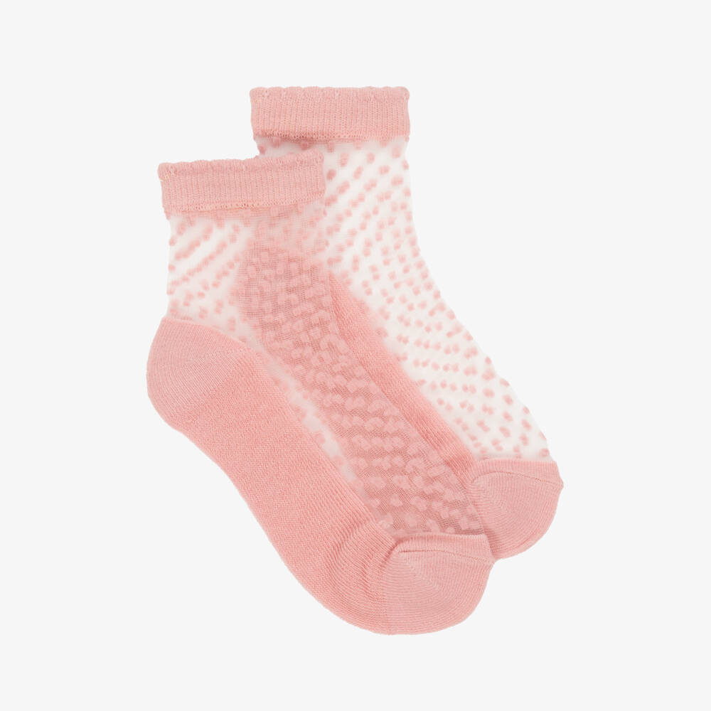 Mayoral-Нежные розовые носки в горошек для девочек | Childrensalon Outlet
