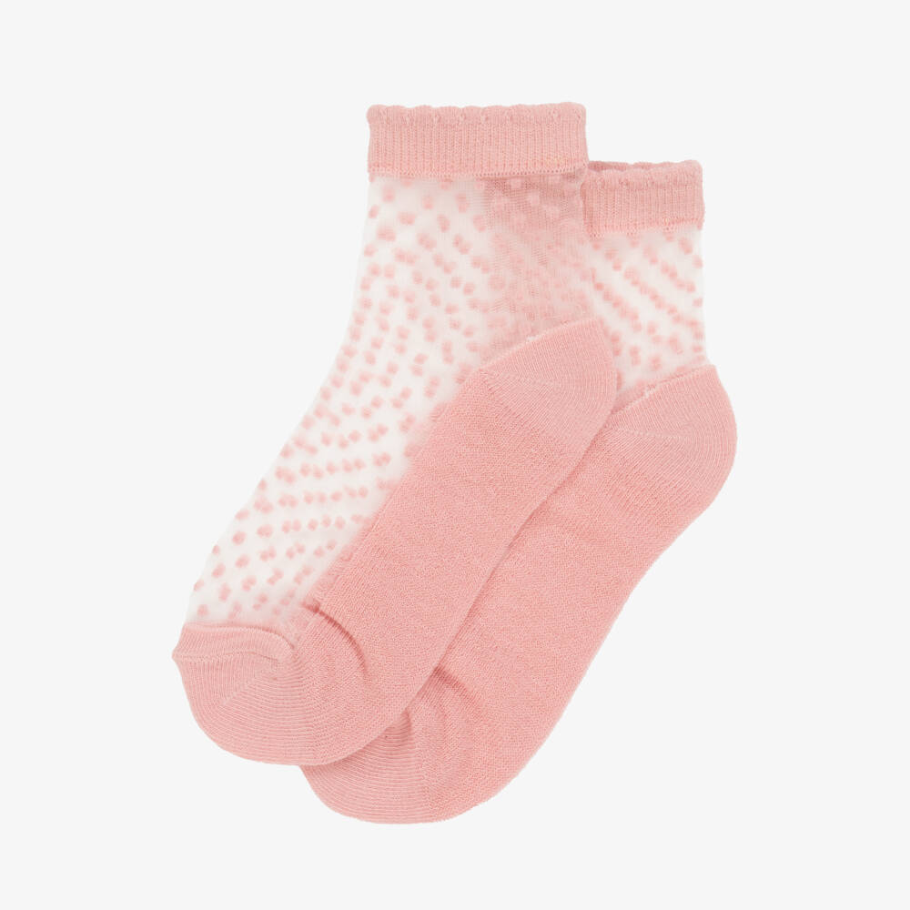 مايورال-جوارب وردية بنقاط ناعمة للبنات | Childrensalon Outlet