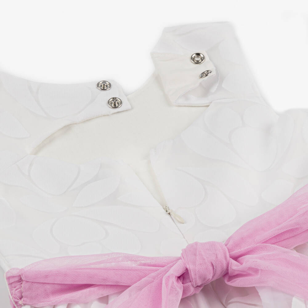 Mayoral-Girls Delicate Sheer Floral Frock | Childrensalon Outlet