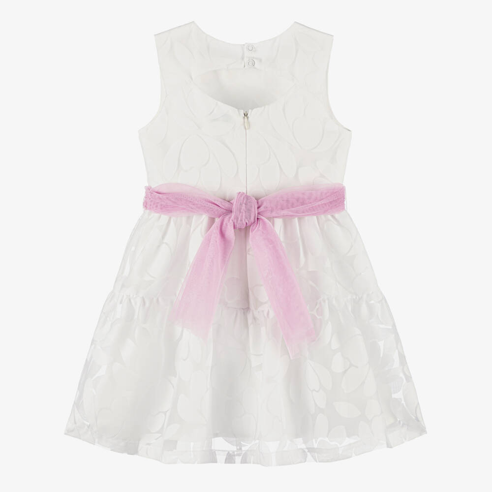 Mayoral-Girls Delicate Sheer Floral Frock | Childrensalon Outlet