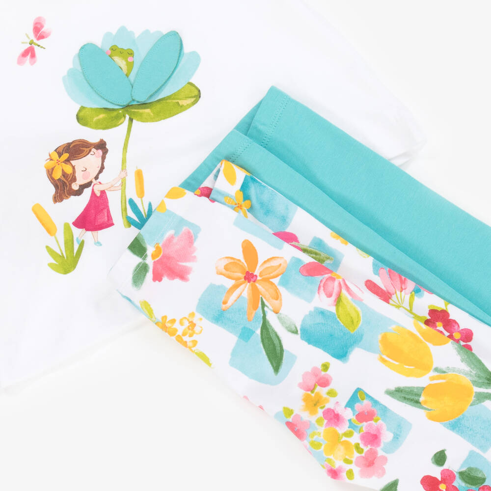 Mayoral-طقم ليجينز أزرق رائع للبنات | Childrensalon Outlet