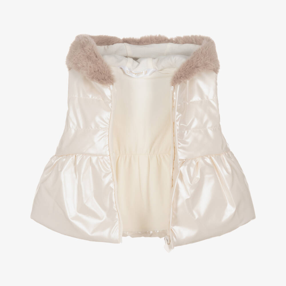 Mayoral Newborn-Girls' Delightful Ivory & Beige Ensemble | Childrensalon Outlet