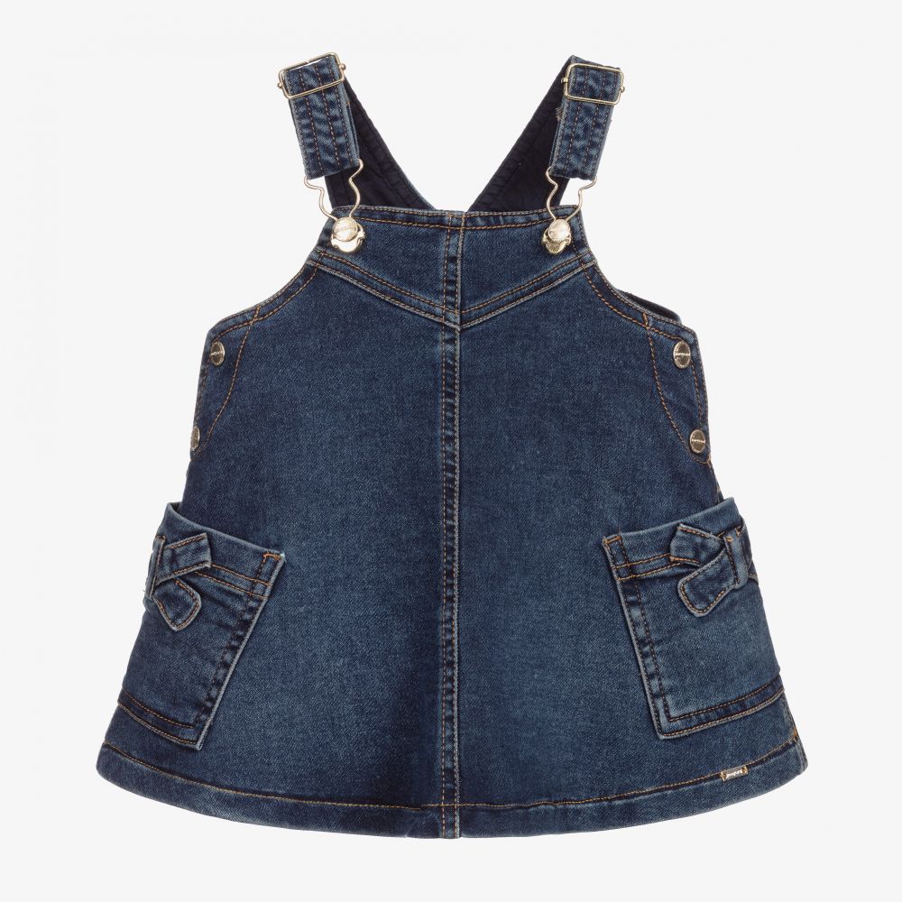 Mayoral-Girls Denim Pinafore Dress | Childrensalon Outlet