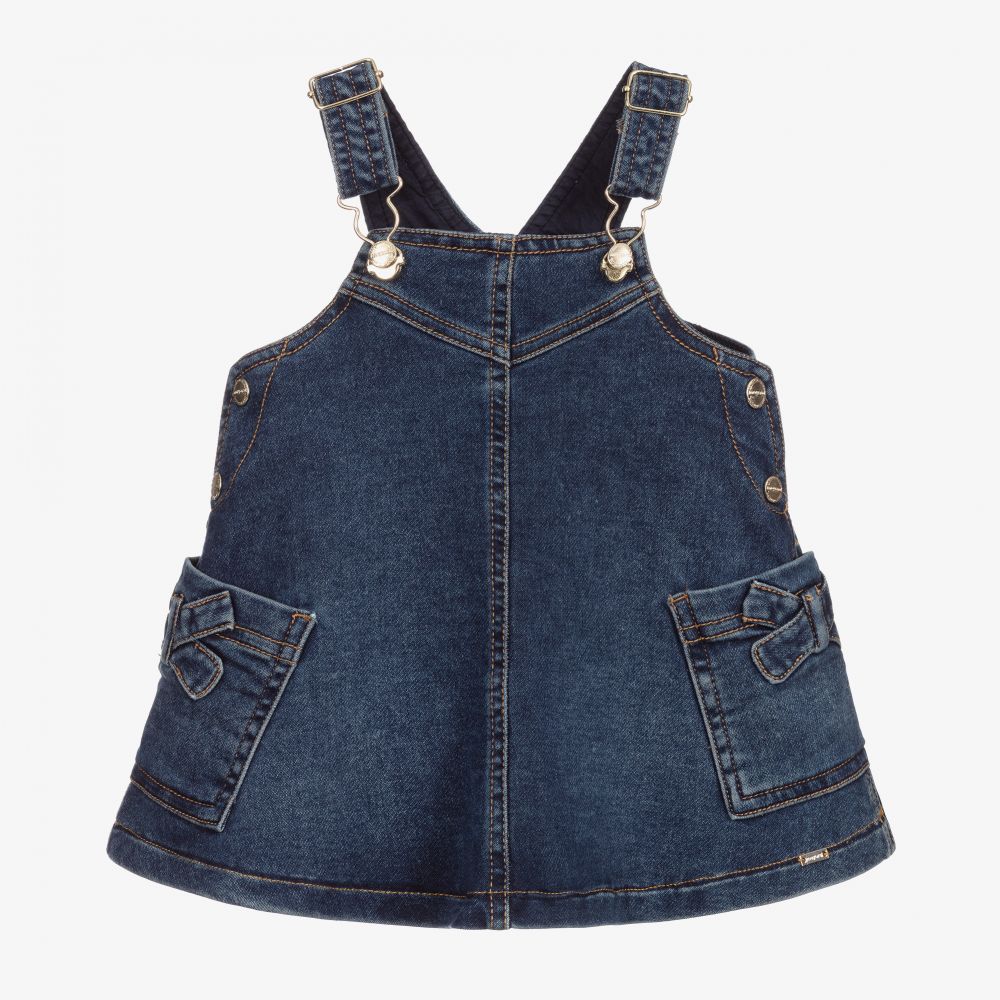 Mayoral - Robe chasuble bleue en denim | Childrensalon