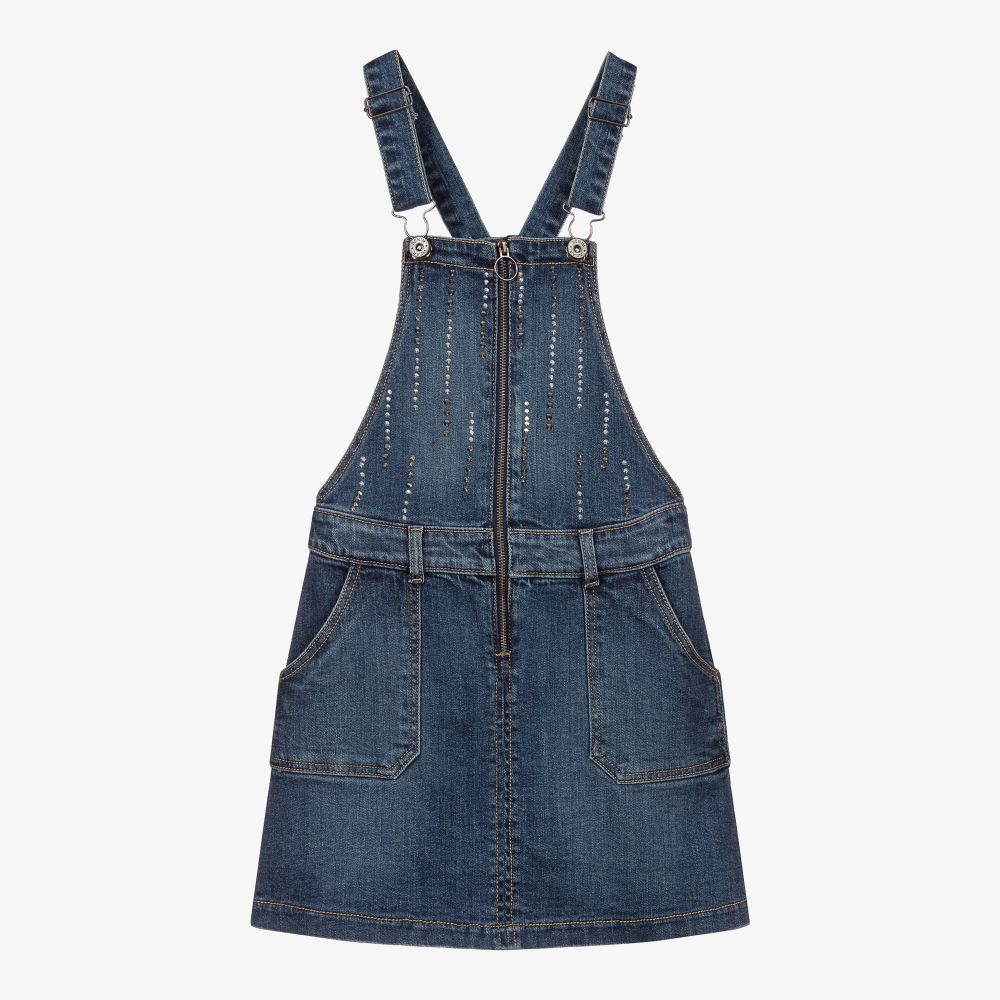Mayoral-Girls Denim Pinafore Dress | Childrensalon Outlet