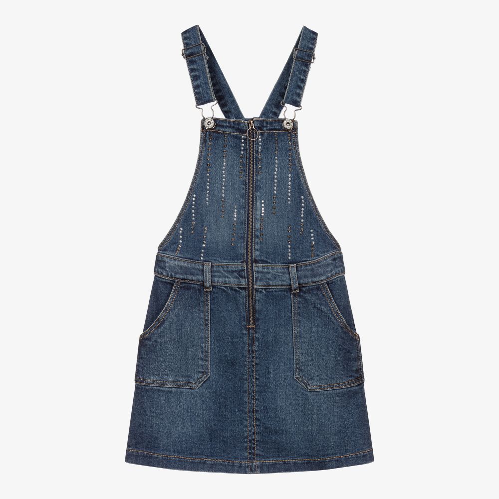 Mayoral - Girls Denim Pinafore Dress | Childrensalon