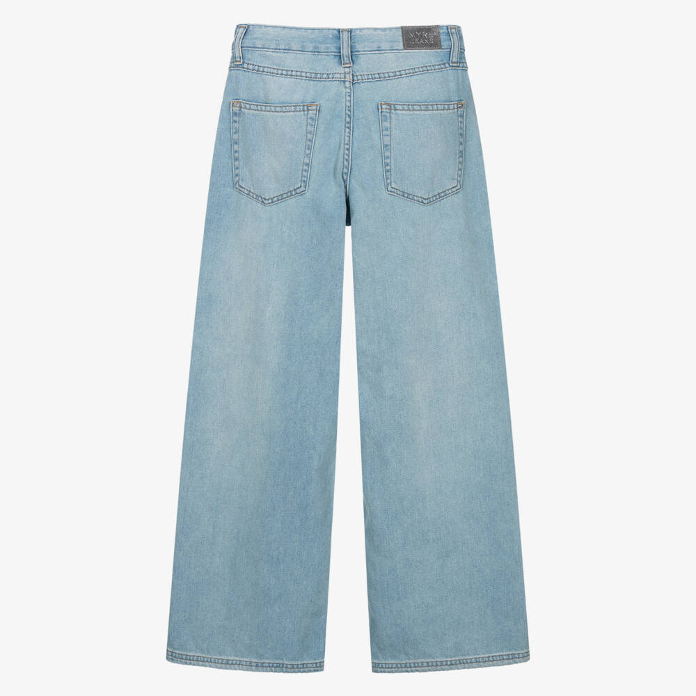 Mayoral-Girls Denim Wide Leg Trousers | Childrensalon Outlet