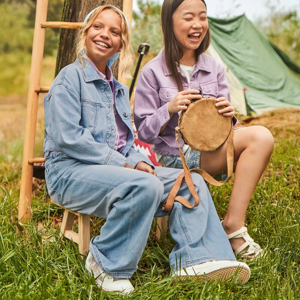 Mayoral-Girls Denim Wide Leg Trousers | Childrensalon Outlet