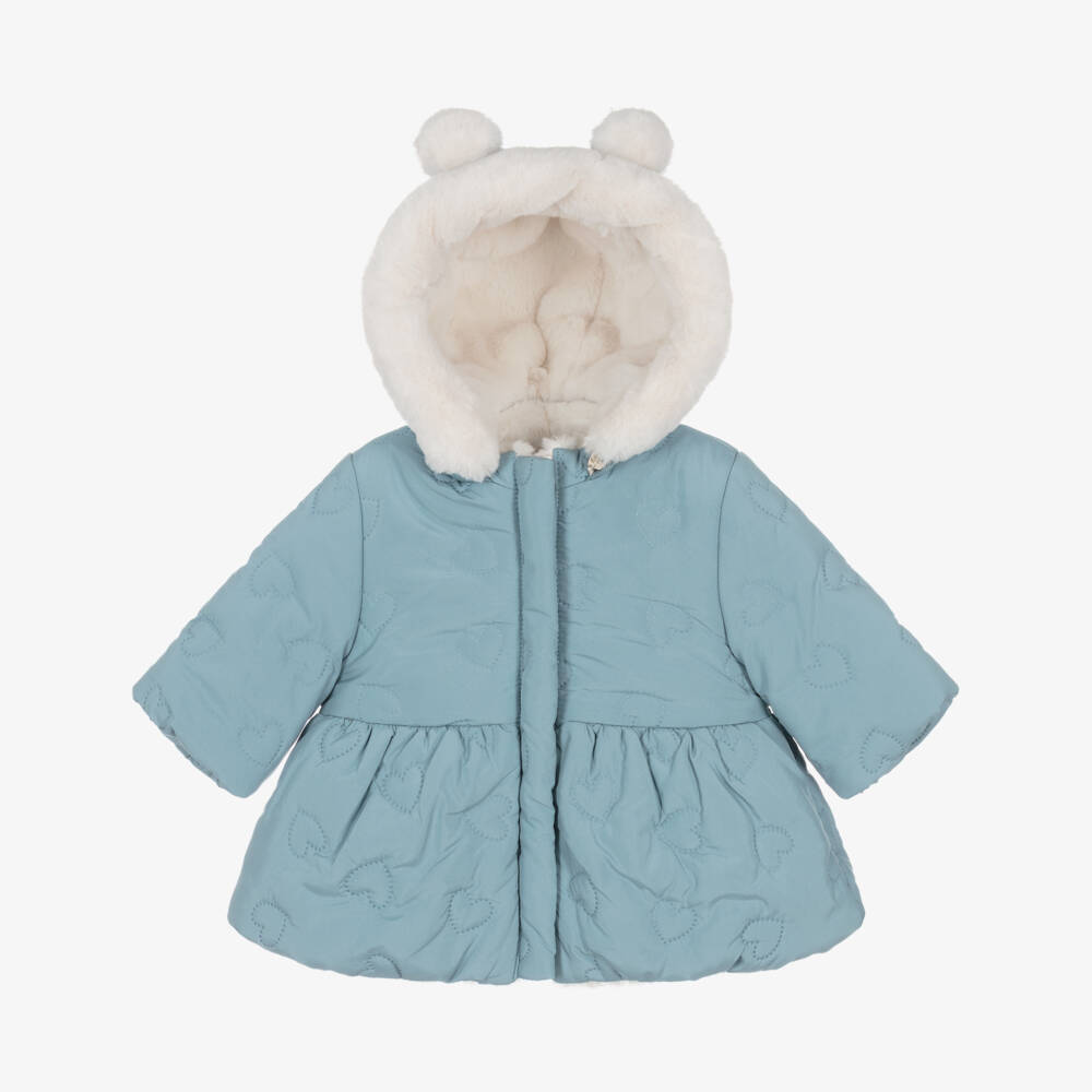 Mayoral Для новорожденных-Пальто двустороннее синее для девочек | Childrensalon Outlet