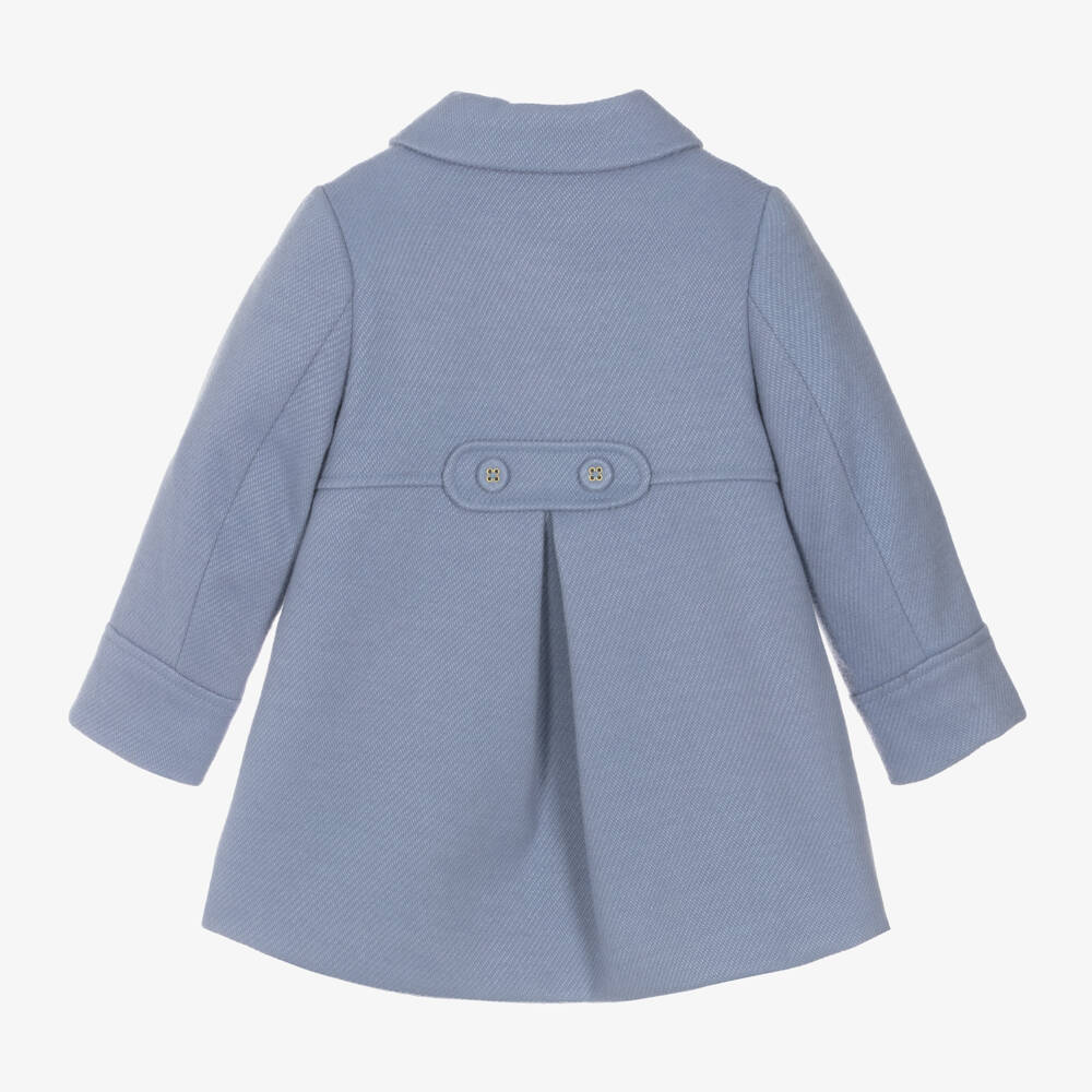 Mayoral-Girls Dusky Blue Wool Blend Coat | Childrensalon Outlet