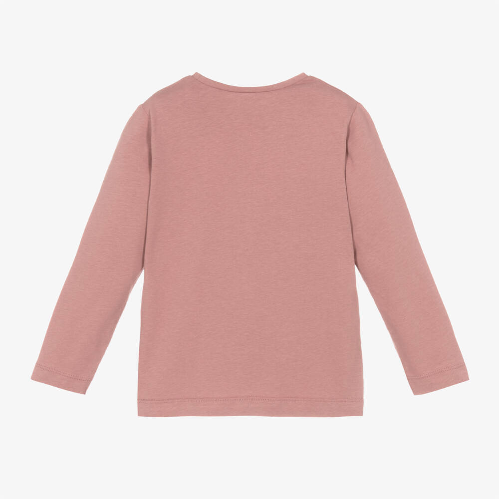Mayoral-Girls Dusky Pink Cotton Tee | Childrensalon Outlet