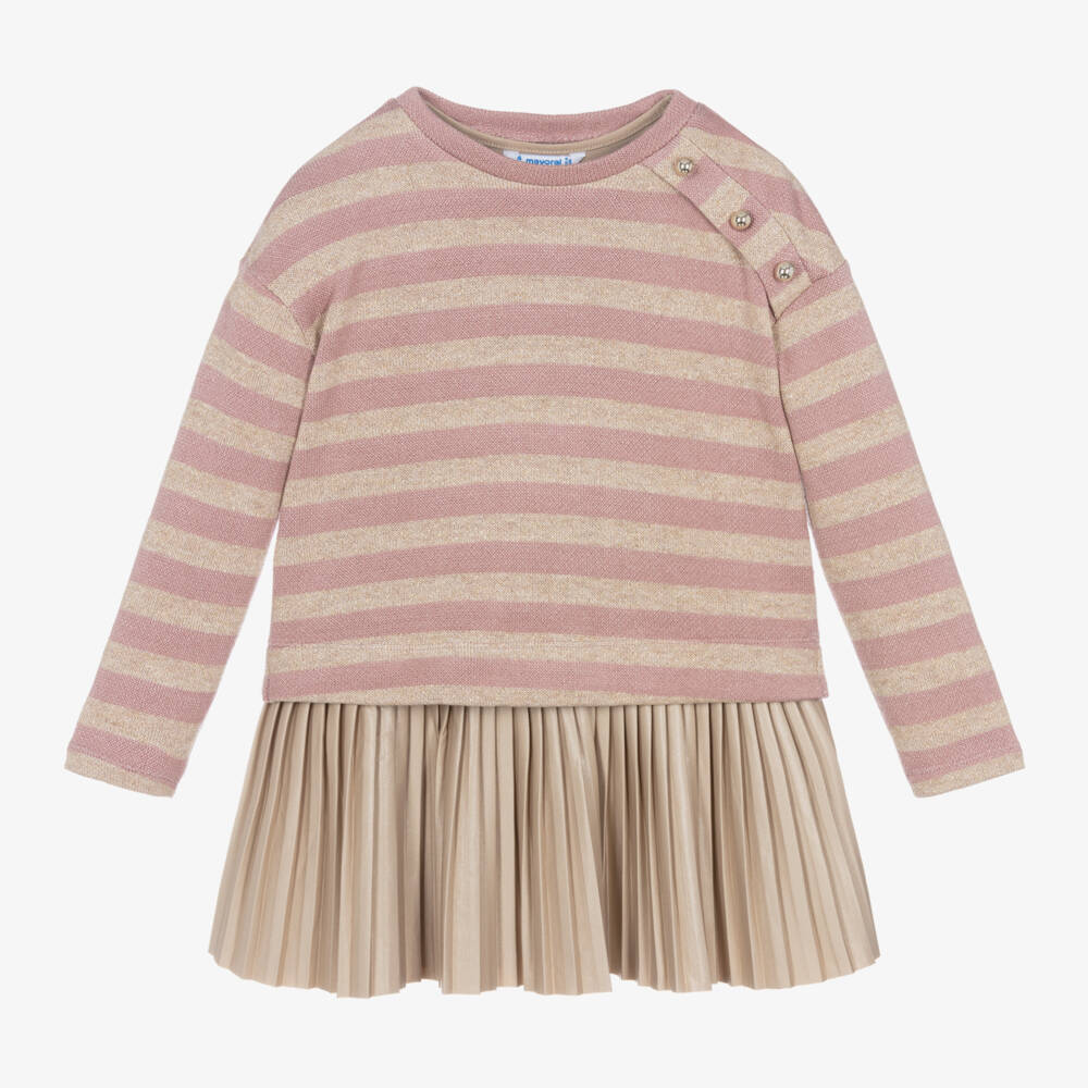 Mayoral-Girls Dusky Pink Dress Ensemble | Childrensalon Outlet