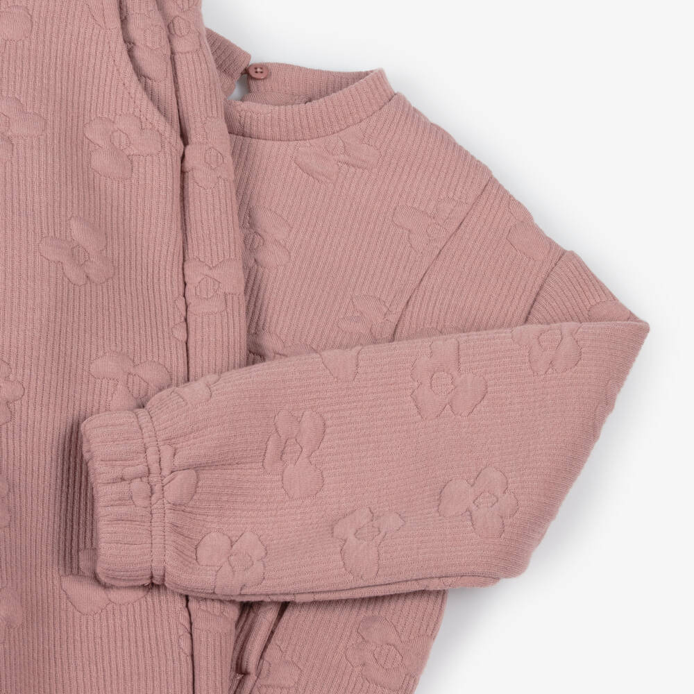 Mayoral-Girls Dusky Pink Floral Tracksuit | Childrensalon Outlet