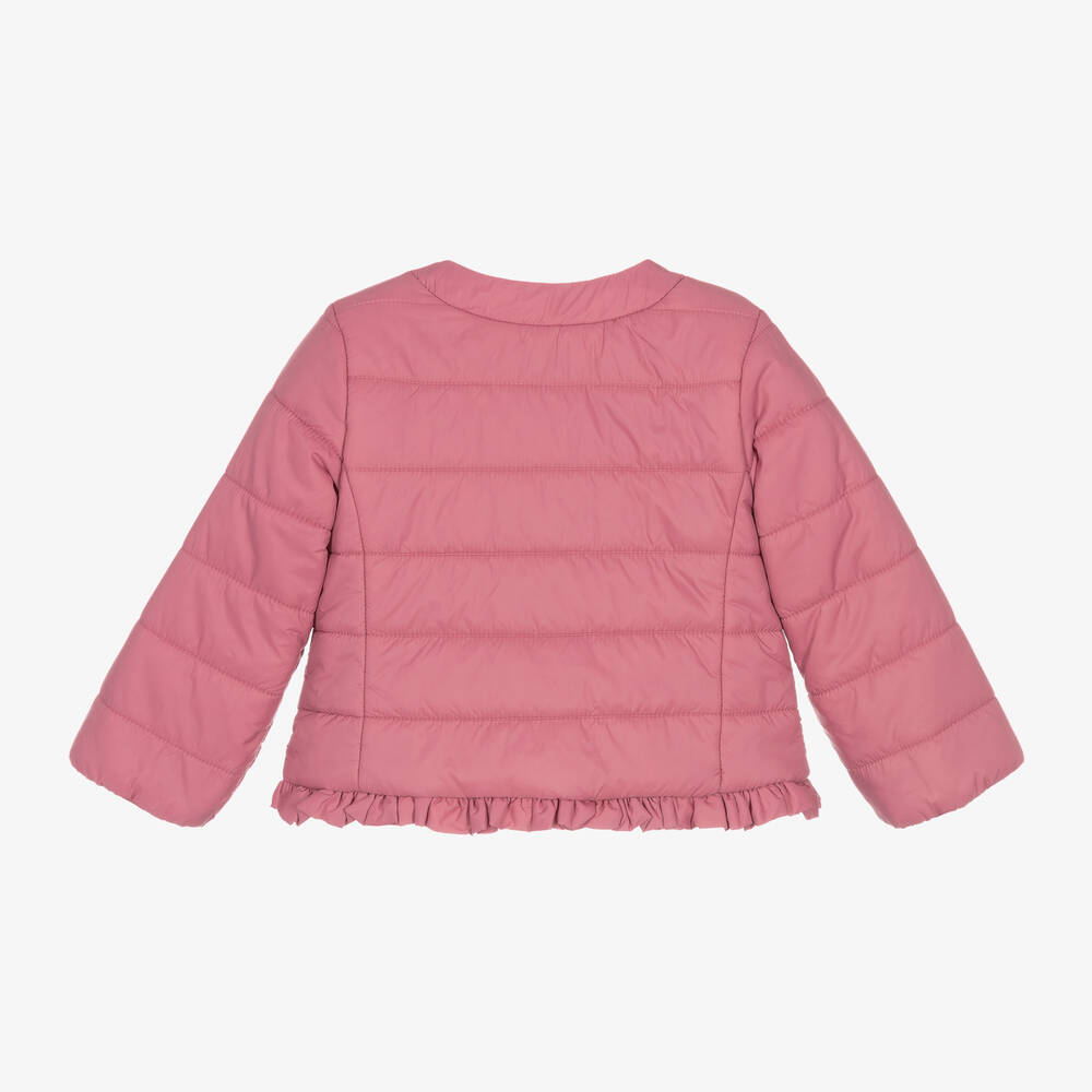 Mayoral-Girls Dusky Pink Pocket Puffer Jacket | Childrensalon Outlet