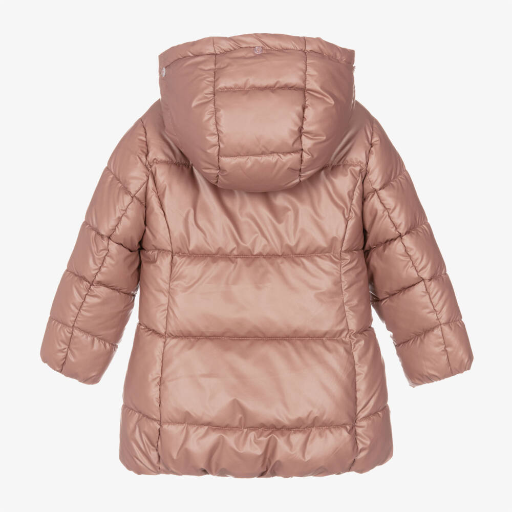 Mayoral-Girls Dusky Pink Quilted Coat | Childrensalon Outlet