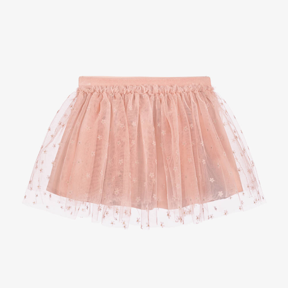 Mayoral-Girls Dusky Pink Tulle Skirt | Childrensalon Outlet