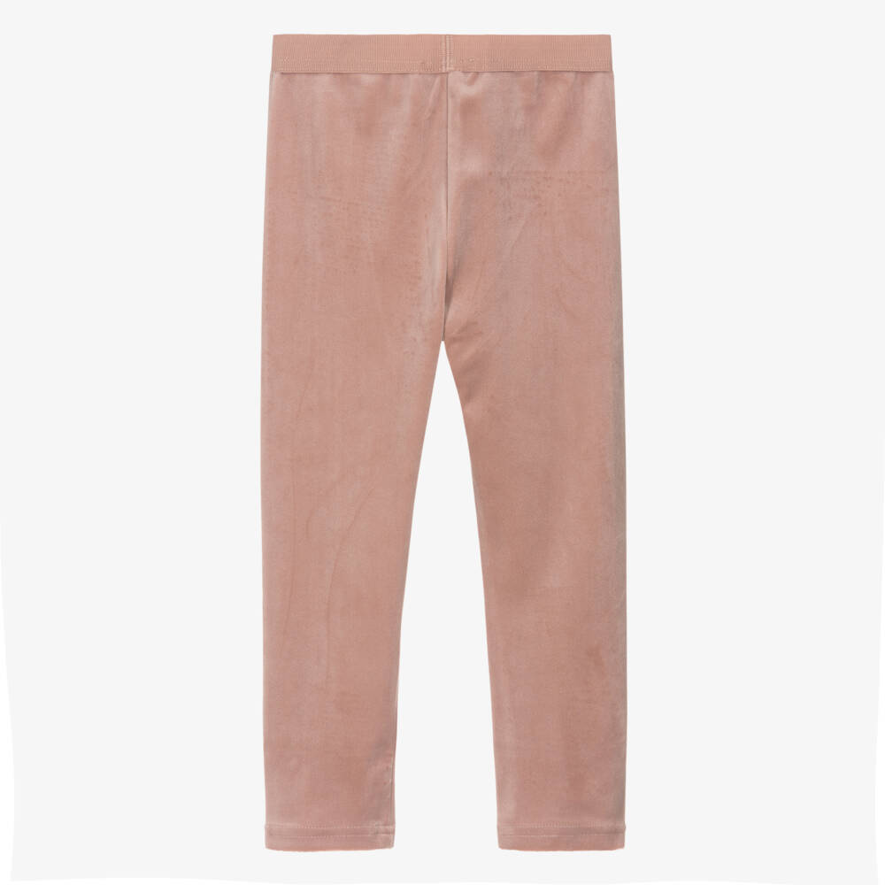 Mayoral-Girls Dusky Pink Velour Leggings | Childrensalon Outlet