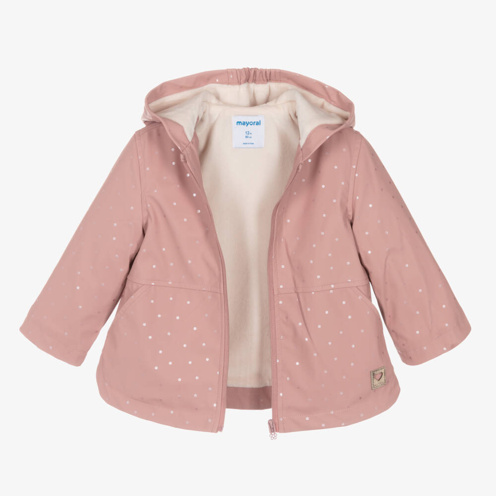 Mayoral-Girls Dusky Polka Dot Rain Jacket | Childrensalon Outlet
