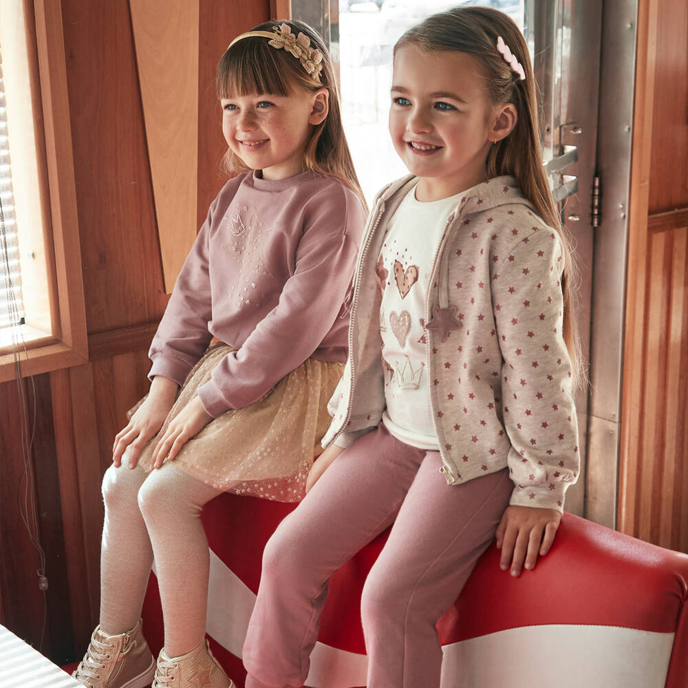 Mayoral-Girls Dusky Starry Tulle Ensemble | Childrensalon Outlet
