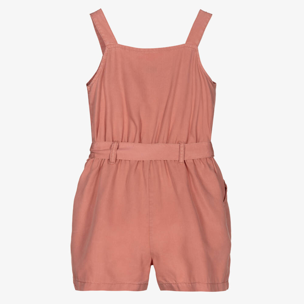 Mayoral-Розовый комбинезон из тенсела для девочек | Childrensalon Outlet