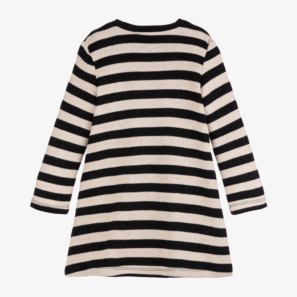 Mayoral-Girls Ebony Striped Knit Dress | Childrensalon Outlet
