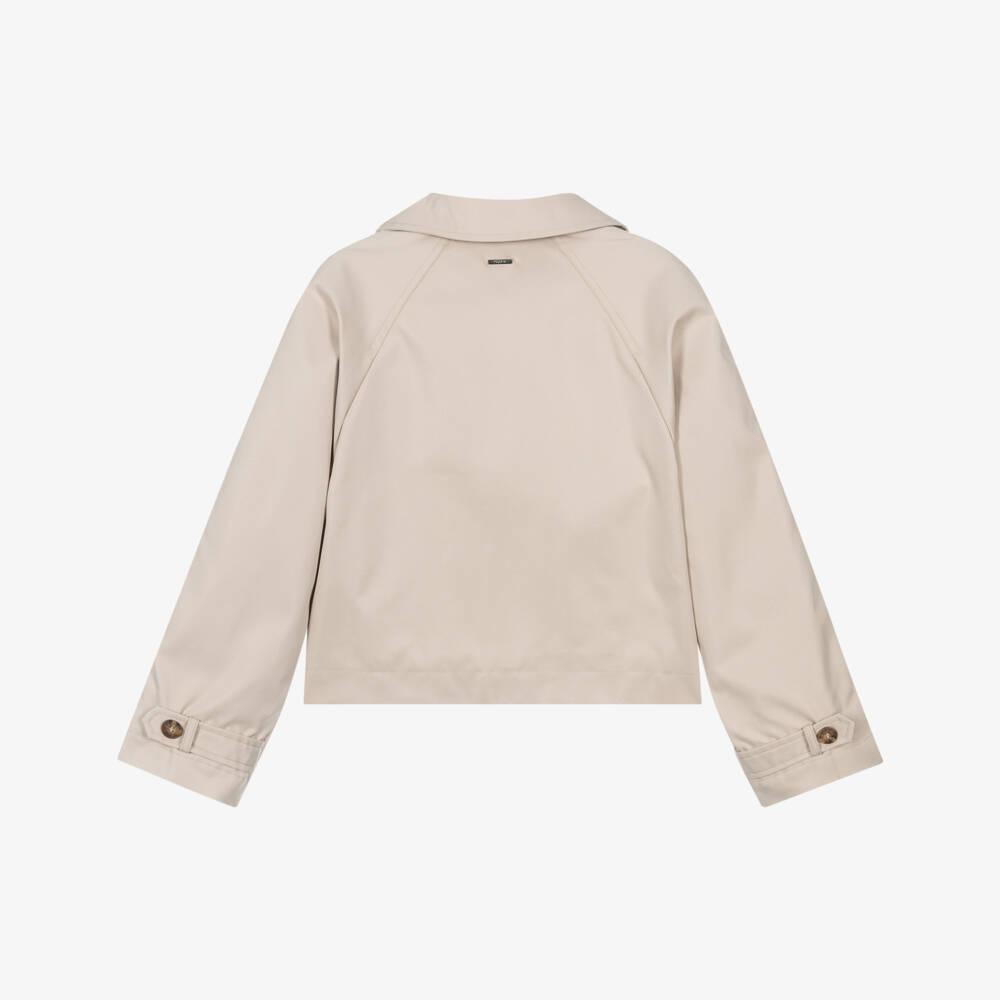 Mayoral-Элегантный бежевый твидовый жакет для девочек | Childrensalon Outlet