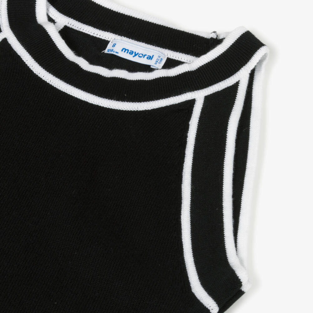 Mayoral-Girls Elegant Black Knit Halter Top | Childrensalon Outlet