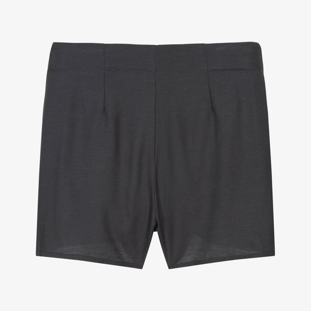 Mayoral-Girls Elegant Grey Linen-Blend Skort | Childrensalon Outlet