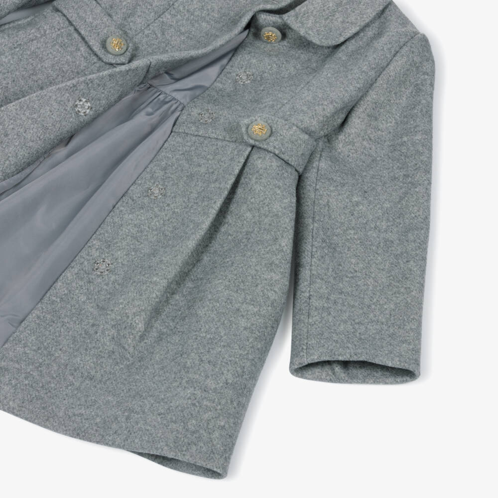 Mayoral-Girls Elegant Grey Overcoat | Childrensalon Outlet