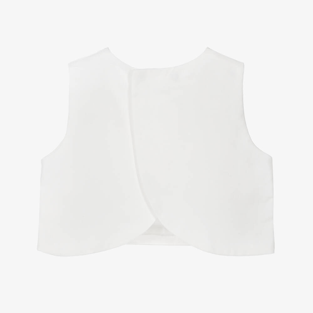 Mayoral-Girls Elegant Ivory Frill Blouse | Childrensalon Outlet