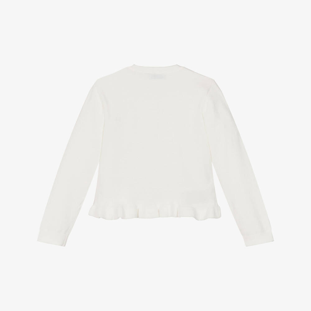 Mayoral-Girls Elegant Ivory Knit Sweater | Childrensalon Outlet