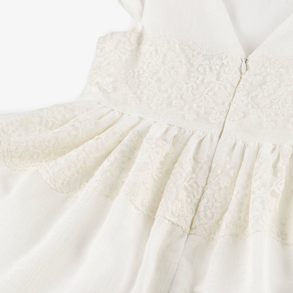 Mayoral-Элегантное кремовое кружевное платье для девочек | Childrensalon Outlet