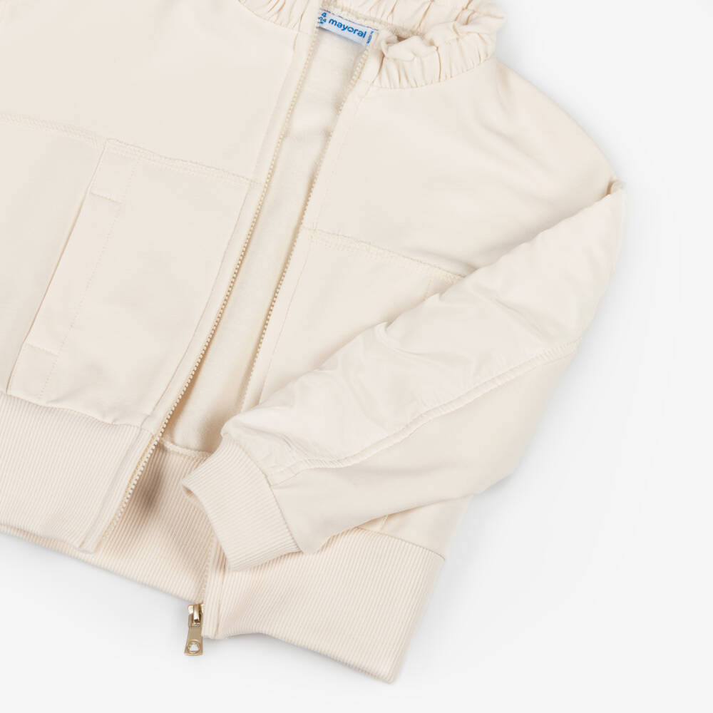Mayoral-Girls Elegant Ivory Panel Tracksuit | Childrensalon Outlet