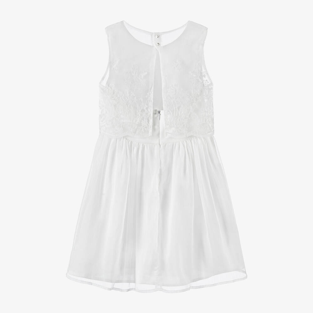 Mayoral-Элегантное кремовое платье из тюля для девочек | Childrensalon Outlet