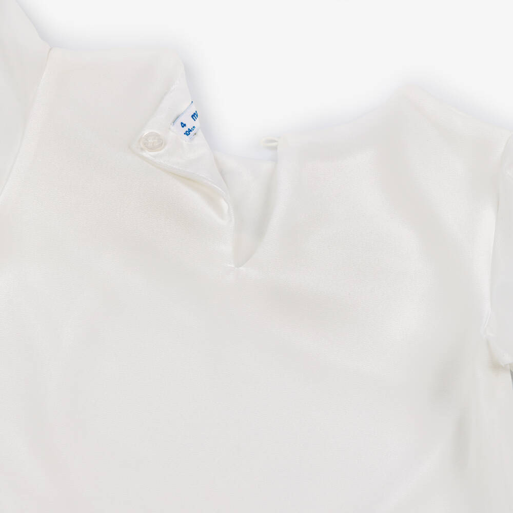 Mayoral-Girls' Elegant White Chiffon Top | Childrensalon Outlet