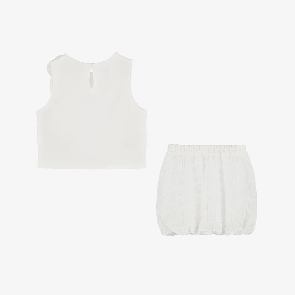 Mayoral-Girls Elegant White Ensemble | Childrensalon Outlet