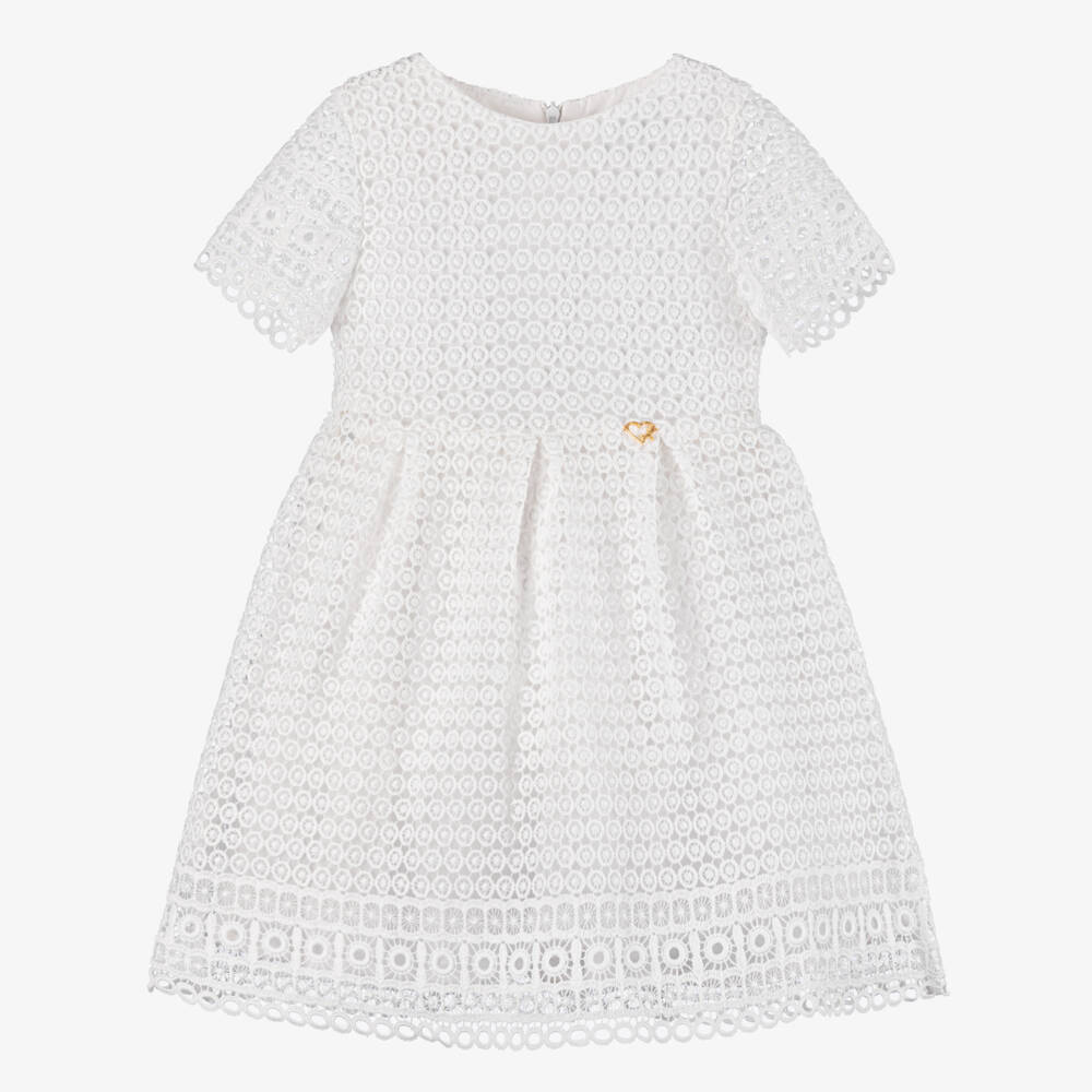 Mayoral-Girls Elegant White Lace Ensemble | Childrensalon Outlet