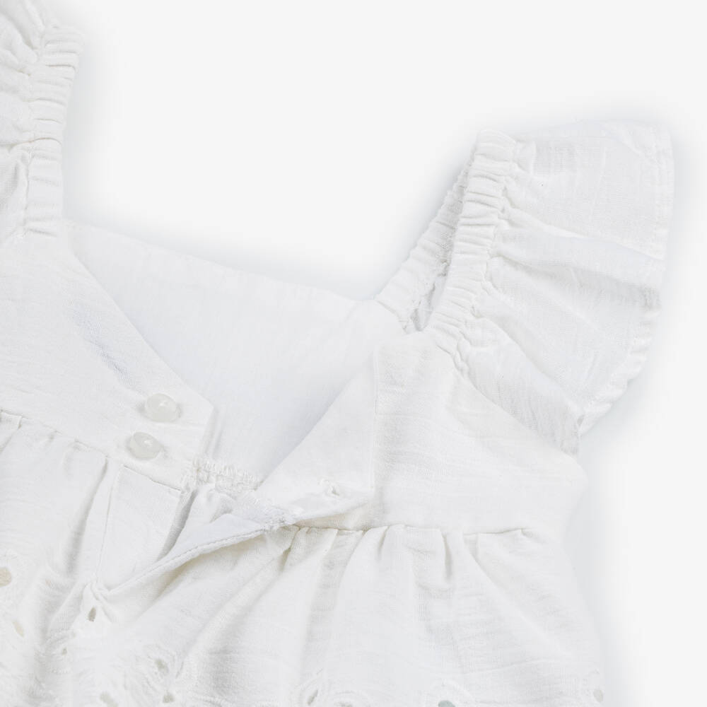 Mayoral-Girls Elegant White Trousers Ensemble | Childrensalon Outlet