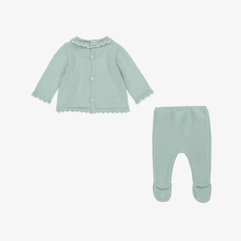 Mayoral Newborn-Girls Emerald Knit Two-Piece Set | Childrensalon Outlet