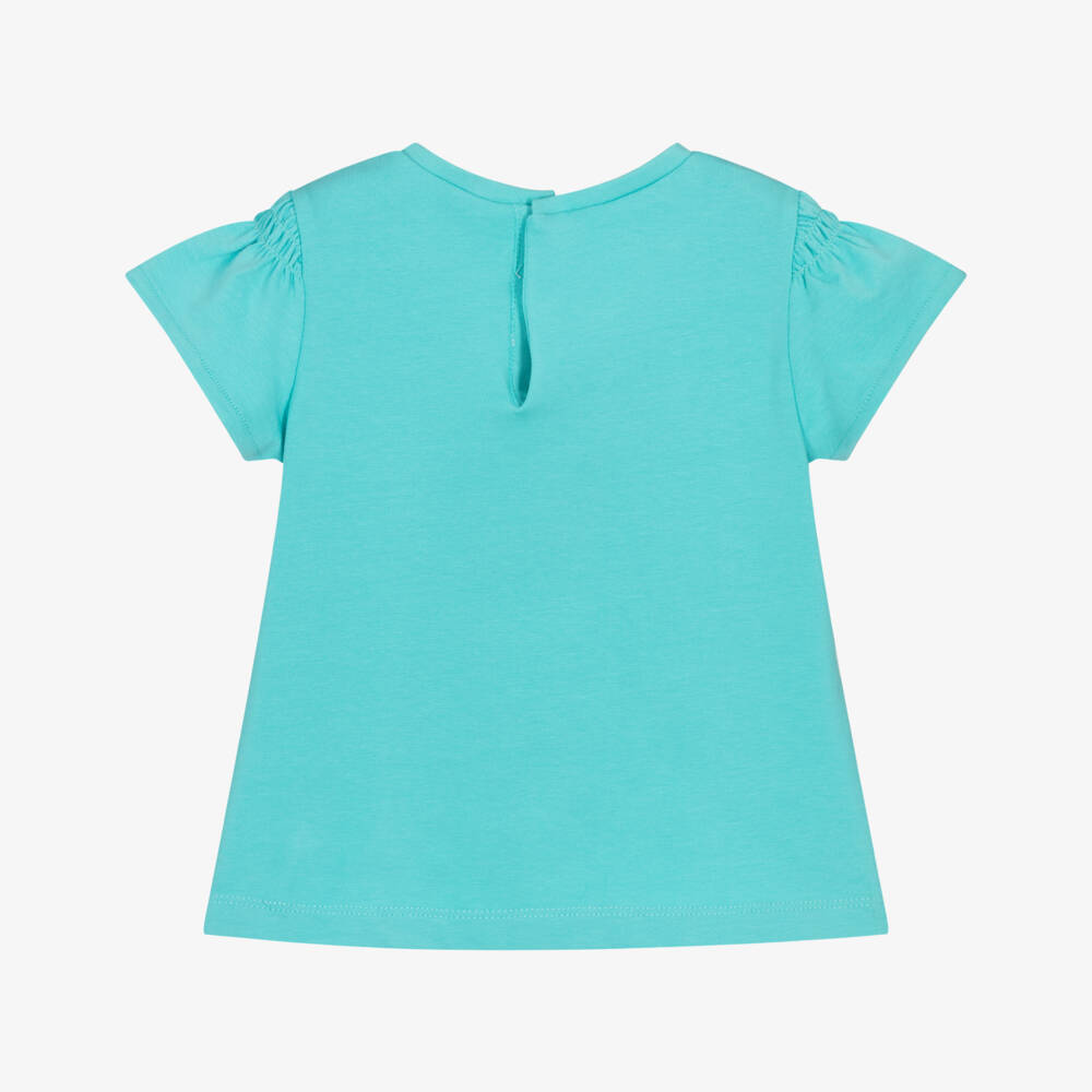 Mayoral-Очаровательная синяя футболка с улиткой для девочек | Childrensalon Outlet