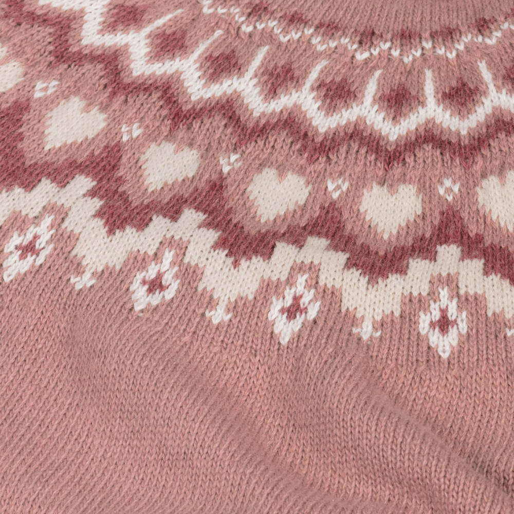 Mayoral-Girls Fair Isle Pink Sweater | Childrensalon Outlet