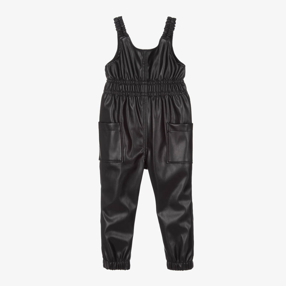 Mayoral - Girls Faux Leather Jumpsuit | Childrensalon