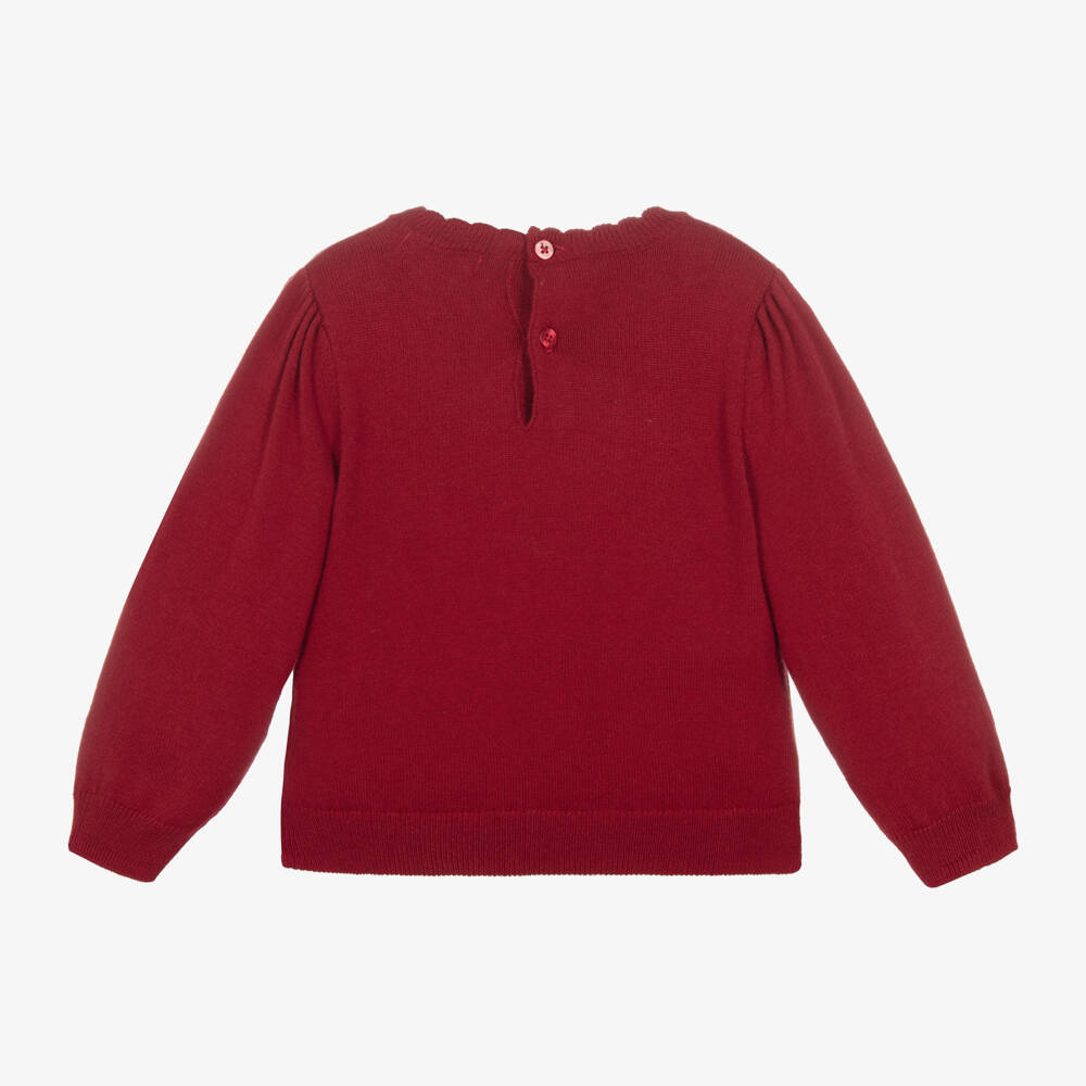 Mayoral-Girls Festive Red Knit Sweater | Childrensalon Outlet