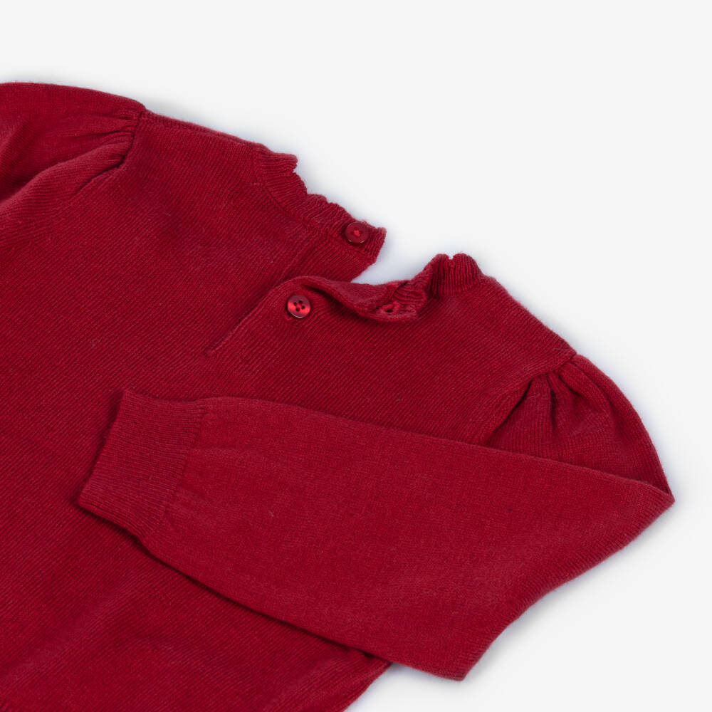 Mayoral-Girls Festive Red Knit Sweater | Childrensalon Outlet