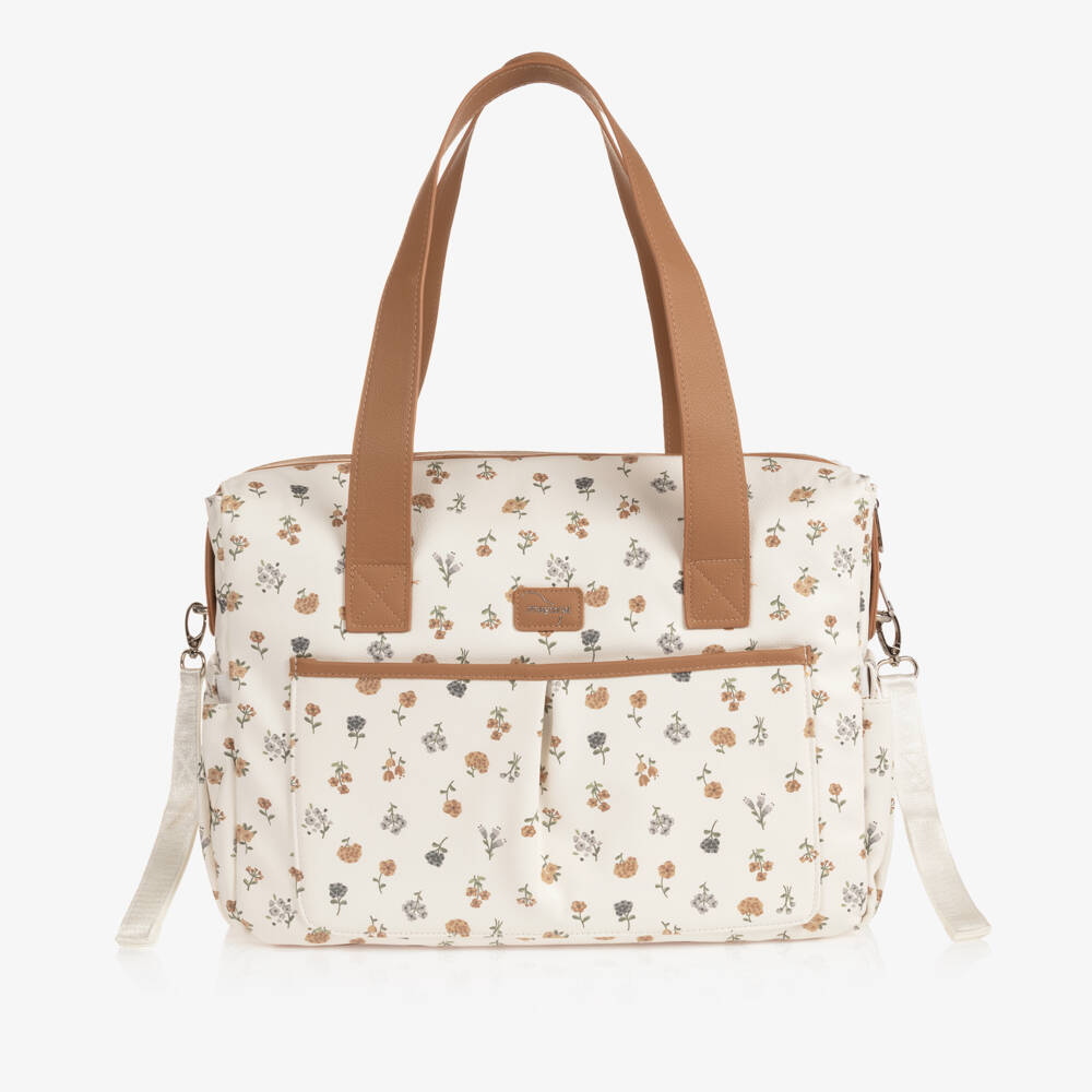 Mayoral Newborn-Girls Floral Beige Baby Bag | Childrensalon Outlet