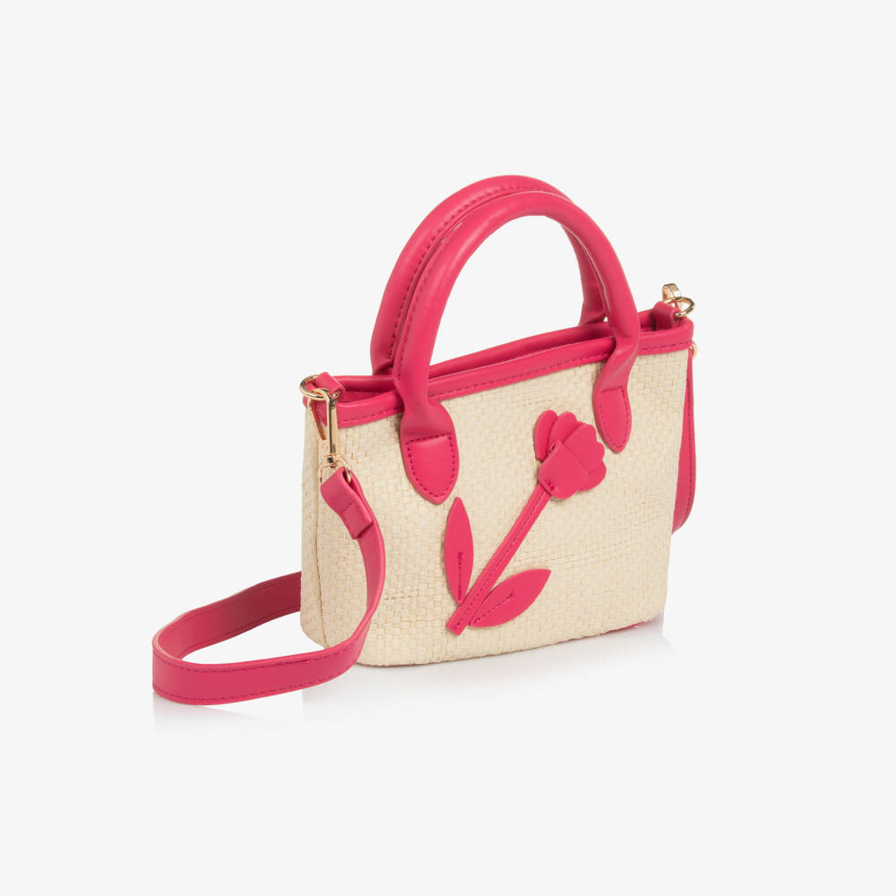 Mayoral-Girls Floral Beige & Pink Purse | Childrensalon Outlet