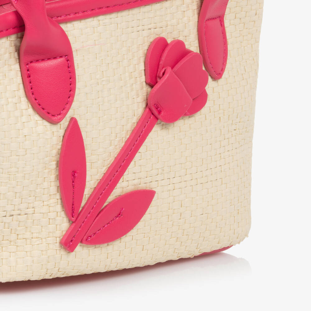 Mayoral-Girls Floral Beige & Pink Purse | Childrensalon Outlet