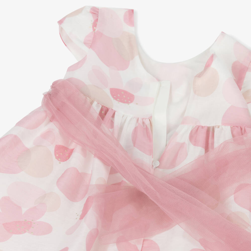 Mayoral-Платье из органзы с цветочным узором в пастельных тонах для девочек | Childrensalon Outlet
