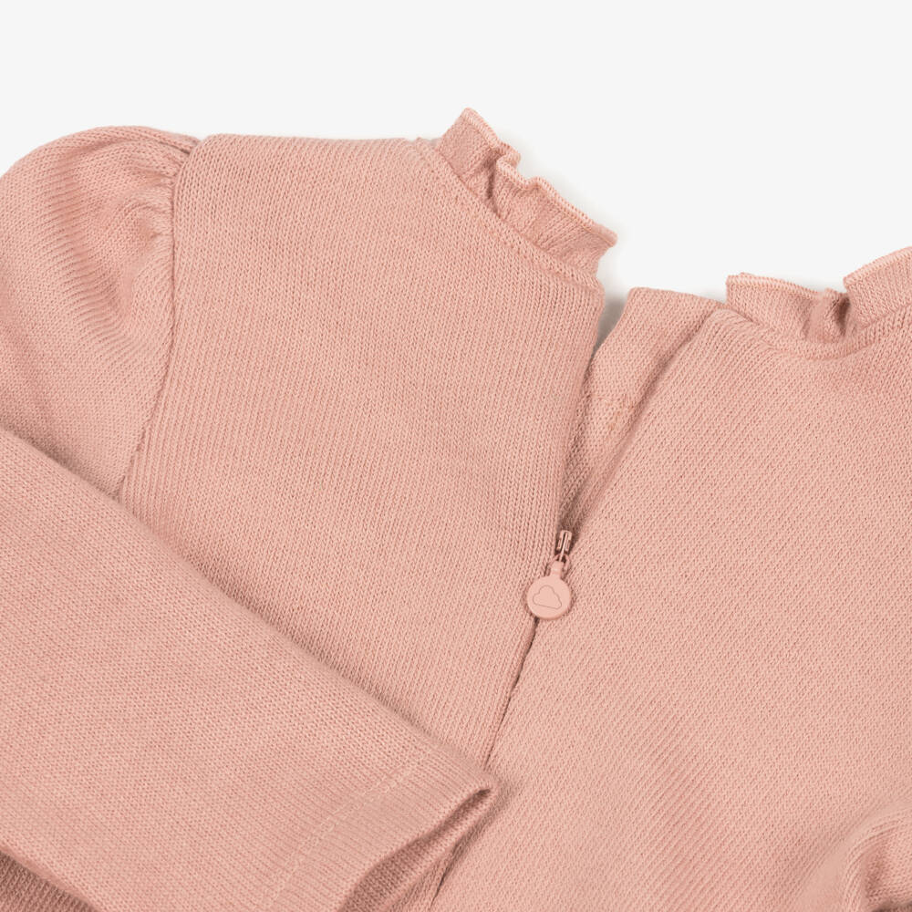 Mayoral-Girls Floral Pink Knit Dress | Childrensalon Outlet