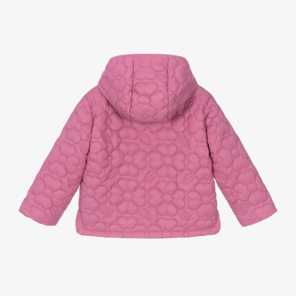 Mayoral-Girls Floral Quilted Pink Jacket | Childrensalon Outlet